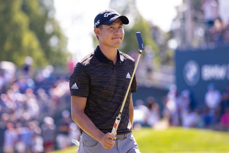 WATCH: Collin Morikawa makes 10 (!) on par-5 with two water balls at BMW Champ