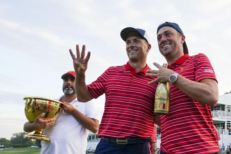 "Go get that, dad!" Jordan Spieth will take on Tiger Woods (we hope) at PNC