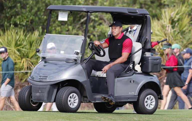 Tiger Woods to Charlie Woods at PNC Championship: "Just get in the cart!"