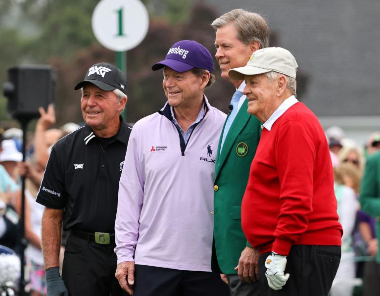 Golden Bear Jack Nicklaus gets 87th Masters underway with HILARIOUS chat!