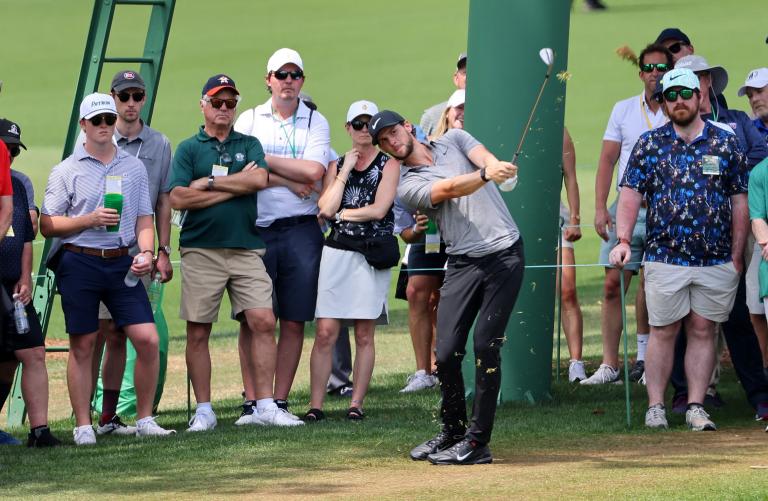LIV Golf's Thomas Pieters throws Titleist driver into trash can at The Masters!