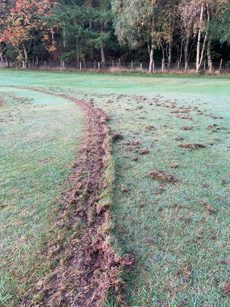 'Absolute morons': Vandals DESTROY fairways at popular golf course in Scotland