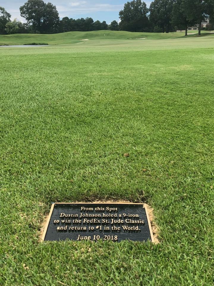 Plaque immortalising Dustin Johnson eagle at TPC Southwind goes missing