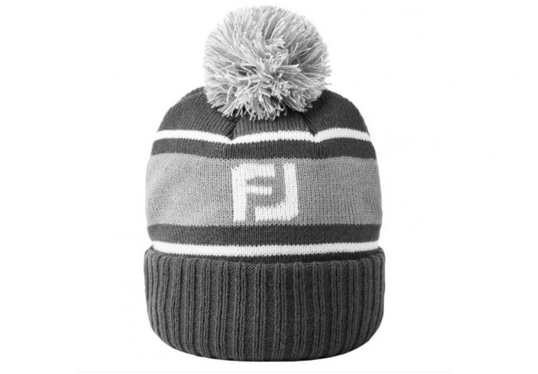 white golf bobble hat