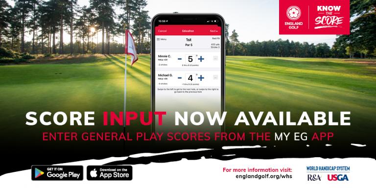 England Golf makes scoring easier with updates to 'My EG' app
