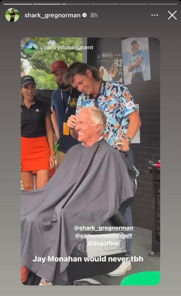 Greg Norman's bromance with Cam Smith just went to another level