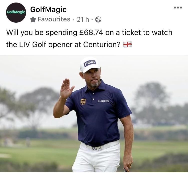 "No chance, rip off": Golf fans react to £69 daily ticket to LIV Golf opener