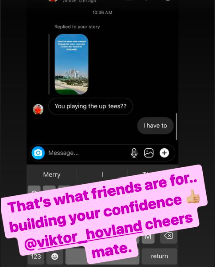 Viktor Hovland mocks Ian Poulter on Instagram ahead of 