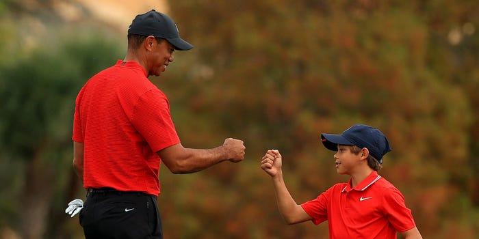 Tiger Woods tells Charlie Woods life message: "You will never be my friend"