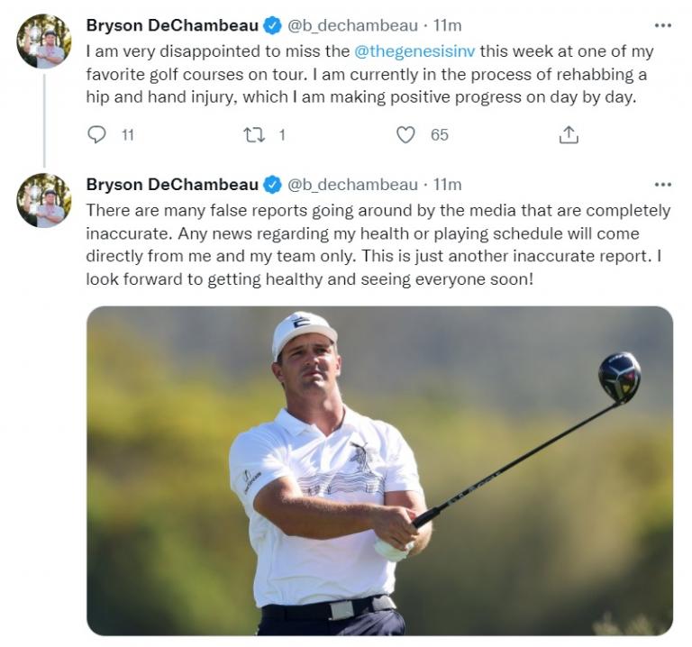 Bryson DeChambeau denies No Laying Up rumour about quitting PGA Tour