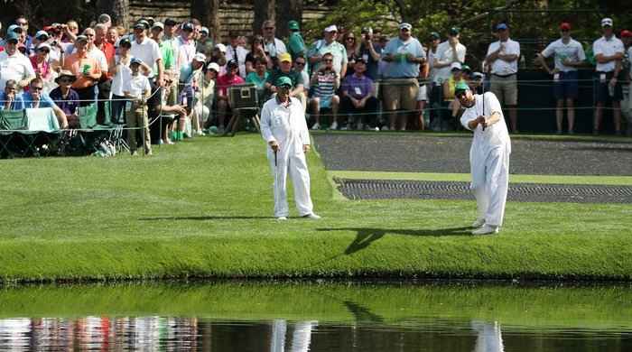 Fleetwood's caddie upstages boss at Masters