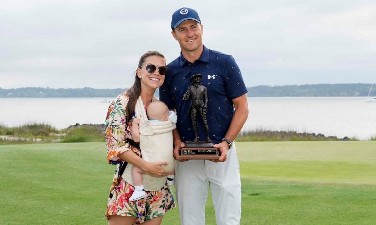 Golf fans shocked as Jordan Spieth's wife runs onto the green with baby Sammy