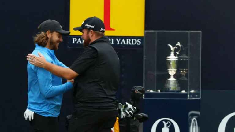 Shane Lowry and Tommy Fleetwood at the Open