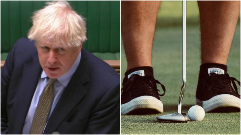 Social media debates Boris Johnson's decision to ban golf during lockdown