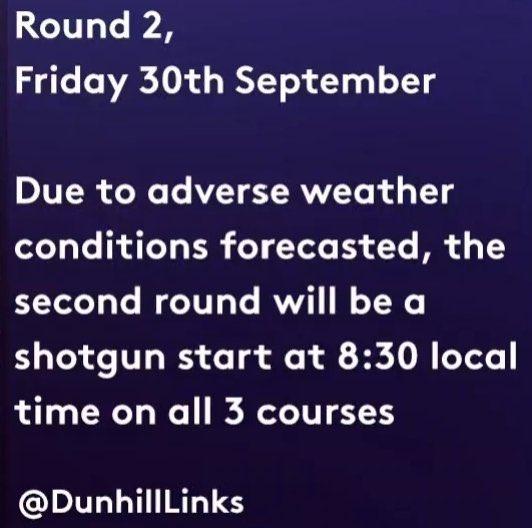 DP World Tour decide on SHOTGUN START for Dunhill Links R2... no, seriously!