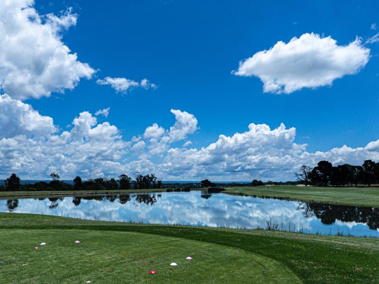 Golf fans react as unfortunate golfer FALLS into a lake
