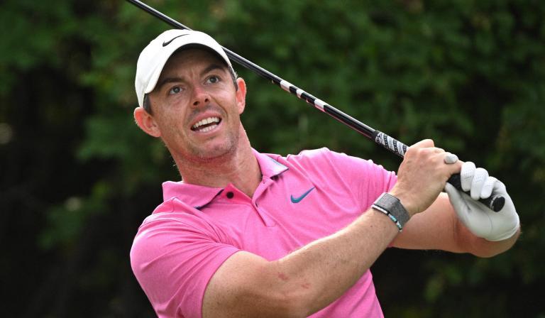 Rory McIlroy laughs as he talks about LIV Golf's OWGR dilemma
