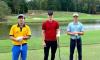 Pop music sensation Harry Styles plays golf with the Carolina Hurricanes