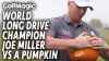 world long drive champion joe miller v a pumpkin