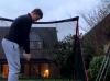 Video goes viral of golfer SMASHING WINDOW after golf net nightmare