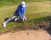 PGA EuroPro Tour player hits AMAZING bunker shot while falling over!
