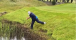 Golf caddie Billy Foster plays INSANE shot from out the water!