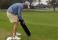 Korn Ferry Tour golfer plays a hole using a SKATEBOARD as a club