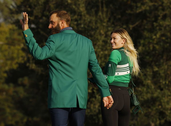 Golf fans react to Dustin Johnson celebrating Masters win with Paulina Gretzky