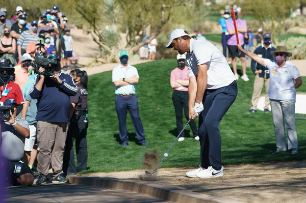 Scottie Scheffler hits one of the best shots you'll see all year on the PGA Tour