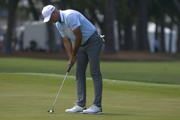 Golf fans react as Ian Poulter watches F1 DURING last round at the RBC Heritage