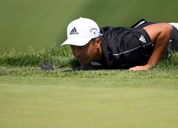 Golf fans react as Xander Schauffele does PUSH-UPS on the greens at US Open