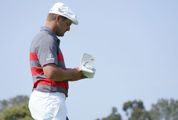 Bryson DeChambeau JUMPS BEHIND Brooks Koepka during interview at US OPEN!