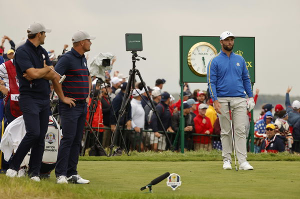 WATCH: Jon Rahm and Tyrrell Hatton react as cameraman stops to ZIP UP HIS FLIES!