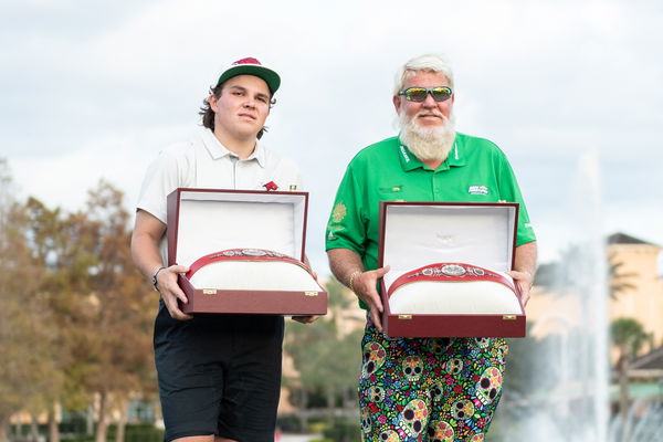 PNC Championship winners John Daly and son watch back 1991 USPGA together