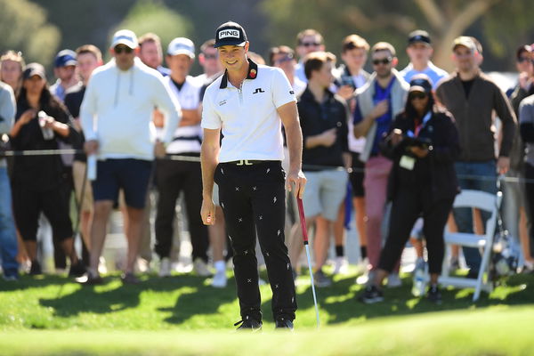 WATCH: Viktor Hovland makes an ace at The Players...then gets mugged off!