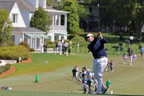 One of us! One of us! Watch Patrick Cantlay chunk a chip right into a tree!