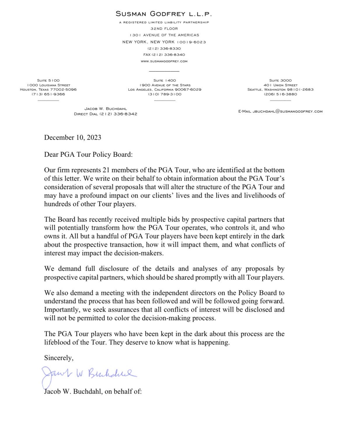 PGA Tour pro takes name off angry policy board letter after big brother threat