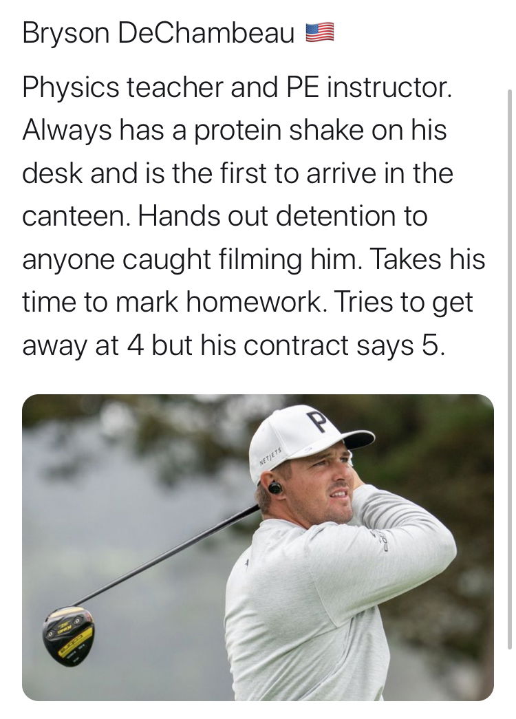PAR-ODY: If some of the world's best golfers had different day jobs...