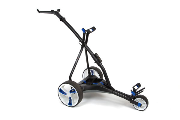 New Golfstream Blue electric golf trolley goes back to basics