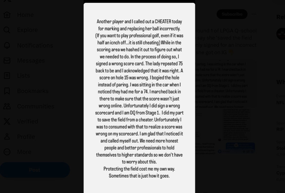 LPGA player gets DQ'd while calling out fellow golfer for CHEATING!