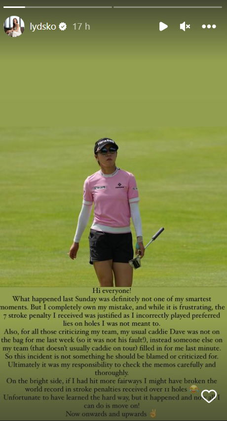 Lydia Ko BLASTS caddie critics after being penalised seven strokes on LPGA Tour