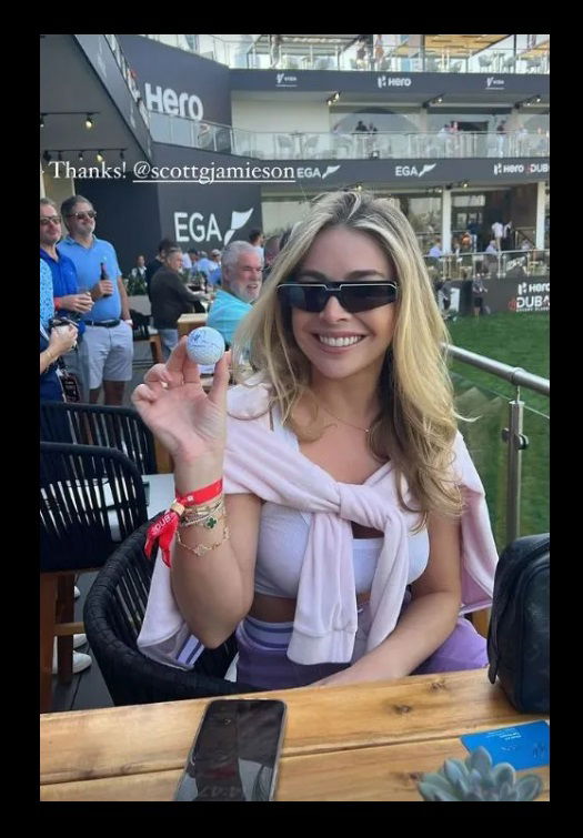 Manchester United WAG struck by errant golf shot at Dubai Desert Classic