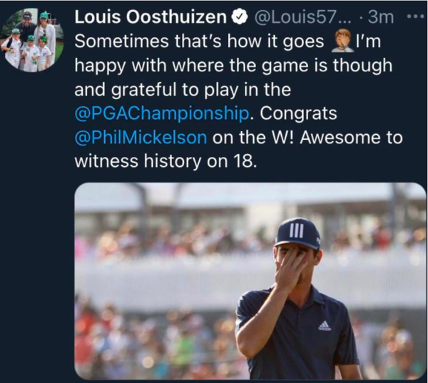 Louis Oosthuizen suffers same social media BLUNDER as Bryson DeChambeau