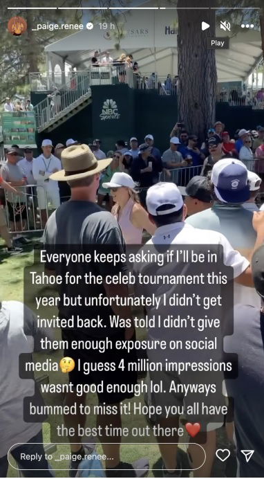 Paige Spiranac snubbed by charity golf tournament for strange (?!) reason