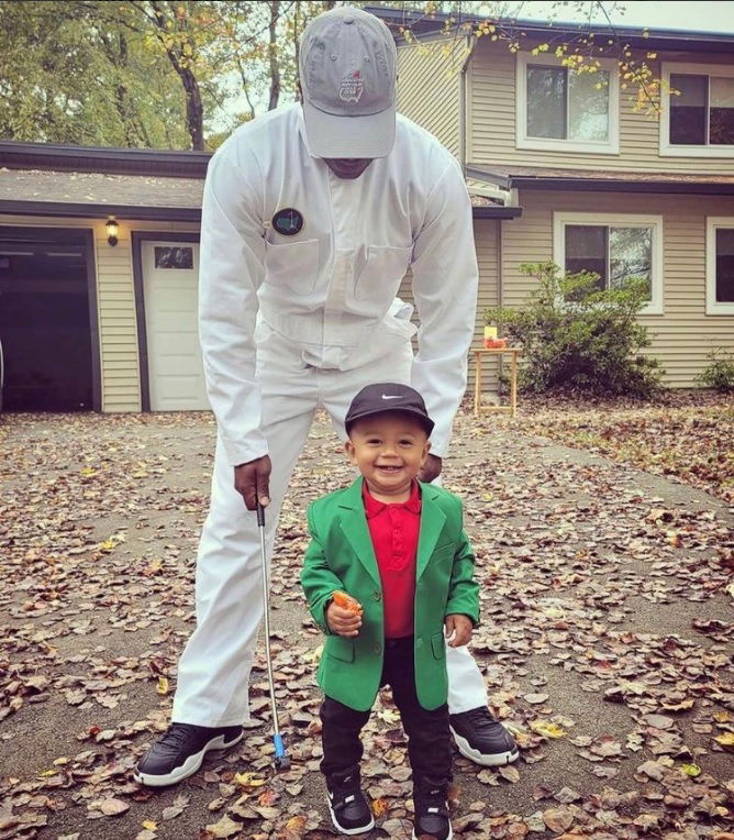 Tiger Woods: This kid absolutely NAILED his costume of the big cat for Halloween