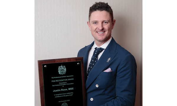 Justin Rose honoured with PGA Recognition Award