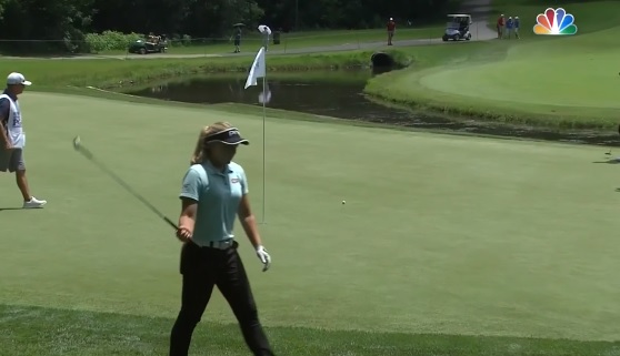 WATCH: LPGA Tour star smashes her golf club in half!